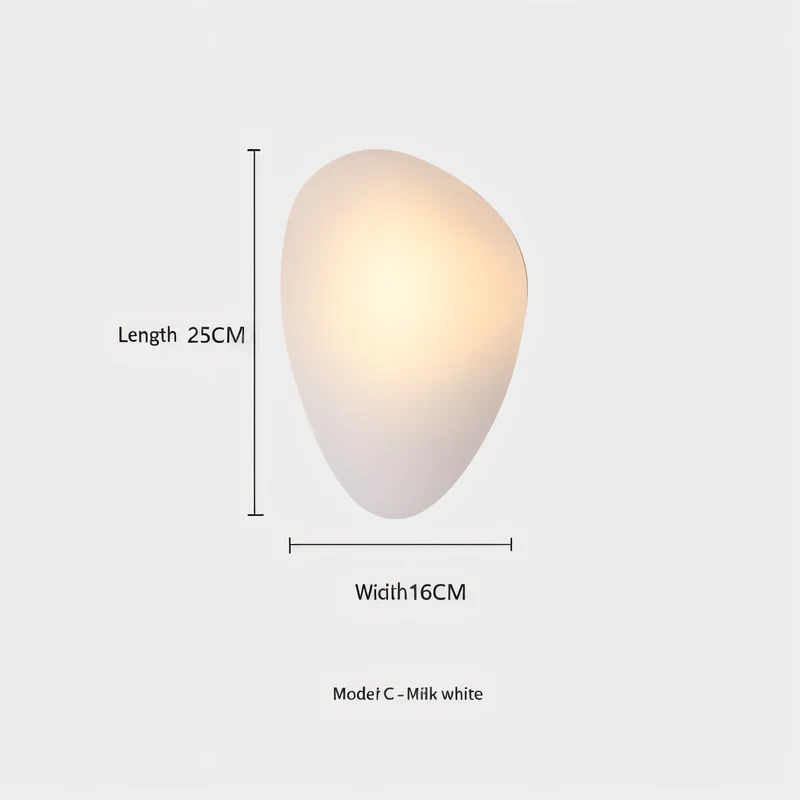 Glazen Wandlamp LED Warm Licht Metalen Rand Woonkamer Slaapkamer Hal Scandinavisch Design Modern Interieur | Sansoti