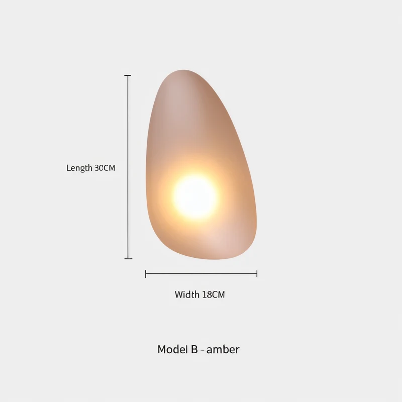 Glazen Wandlamp LED Warm Licht Metalen Rand Woonkamer Slaapkamer Hal Scandinavisch Design Modern Interieur | Sansoti