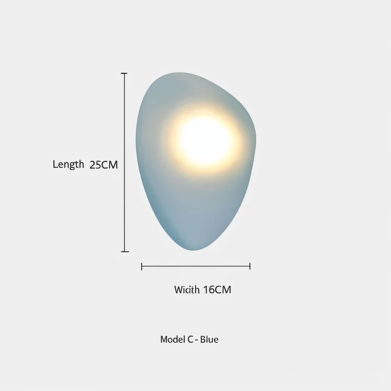 Glazen Wandlamp LED Warm Licht Metalen Rand Woonkamer Slaapkamer Hal Scandinavisch Design Modern Interieur | Sansoti