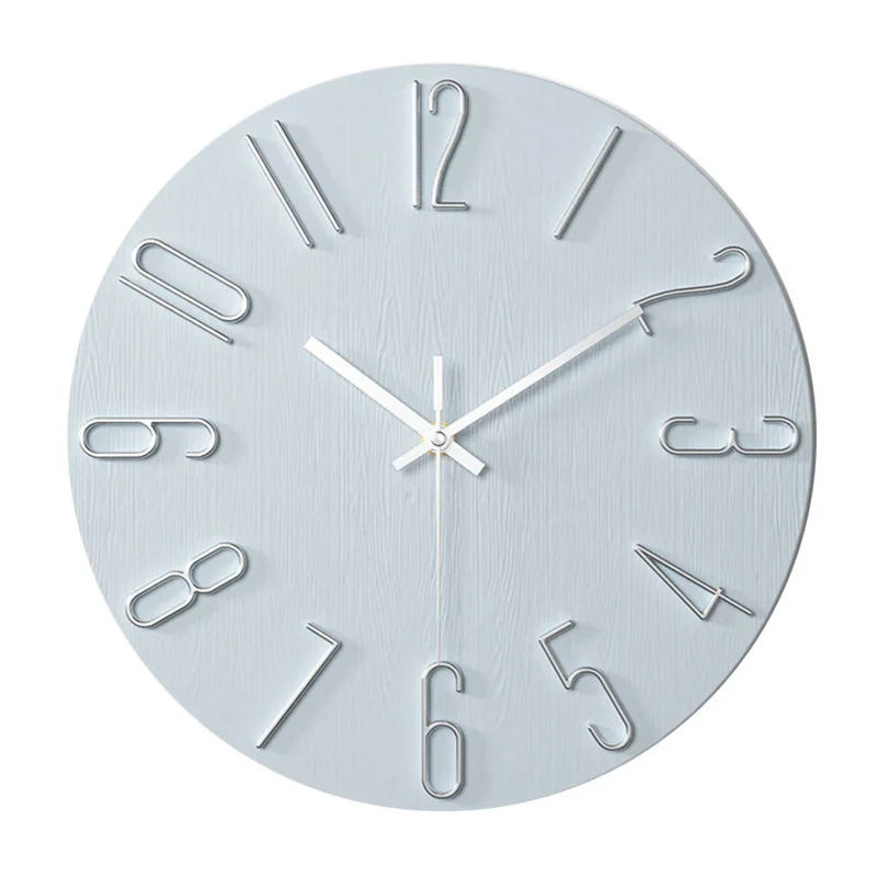 Stille Wandklok 30cm Moderne Woonkamer Decoratie Quartz Uurwerk Minimalistisch Interieur Tijdweergave | Sansoti