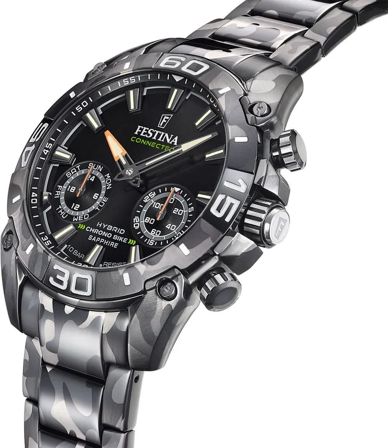 Festina Chrono Bike Connected F20545/1 Herrenuhr • Saphirglas • Hybrid-Technologie