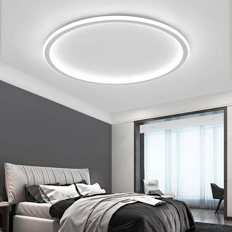 Dimbare LED Plafondlamp Rond Warm Wit 3000K Aluminium Acryl Woonkamer Eetkamer Gang Modern Minimalistisch Design | Sansoti