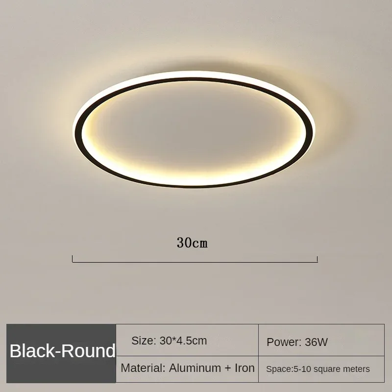 Dimbare LED Plafondlamp Rond Warm Wit 3000K Aluminium Acryl Woonkamer Eetkamer Gang Modern Minimalistisch Design | Sansoti