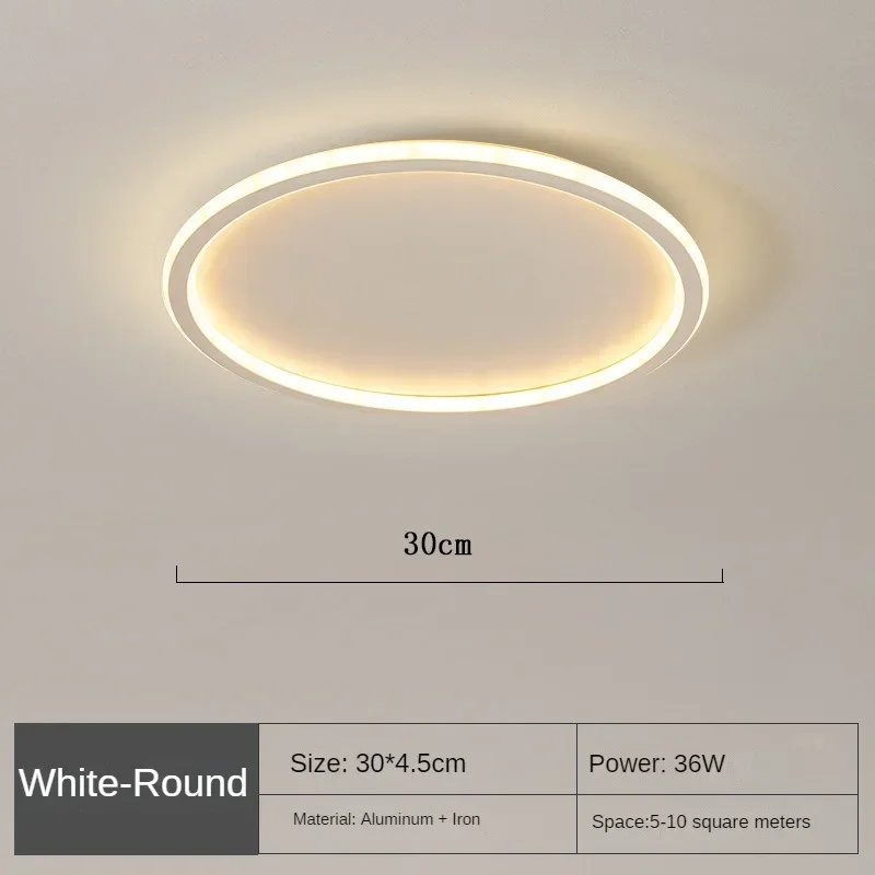 Dimbare LED Plafondlamp Rond Warm Wit 3000K Aluminium Acryl Woonkamer Eetkamer Gang Modern Minimalistisch Design | Sansoti
