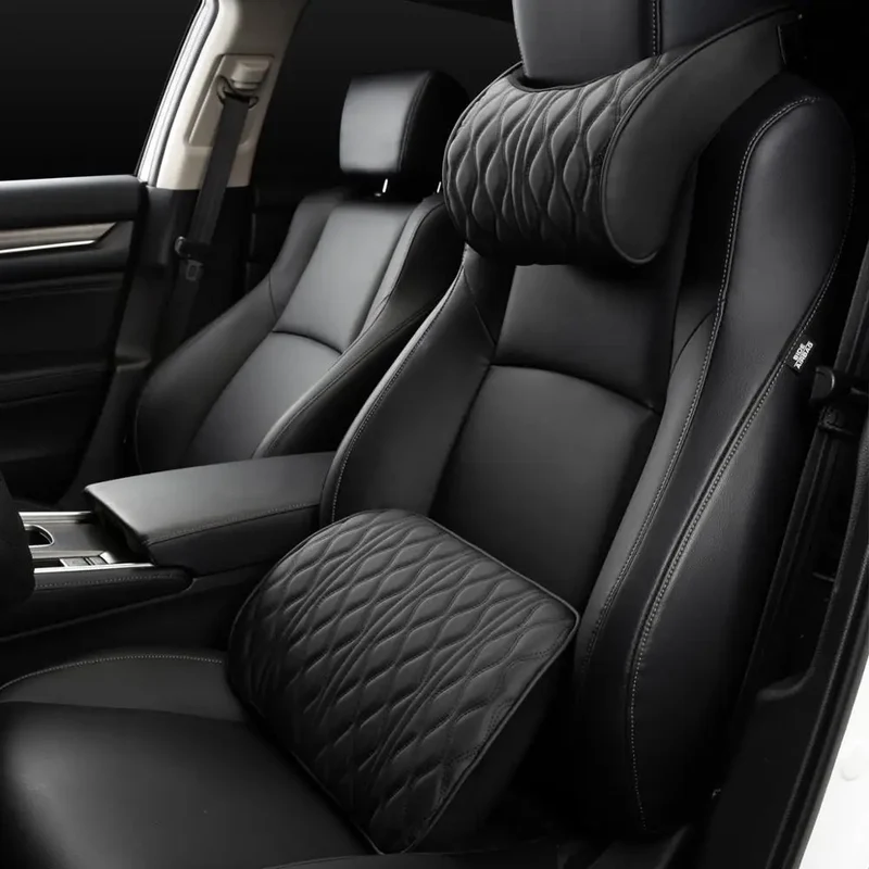 Ergonomische Autokussen Set voor Nek en Rug – Memory Foam Ondersteuning voor Lange Ritten en Dagelijks Gebruik | Sansoti