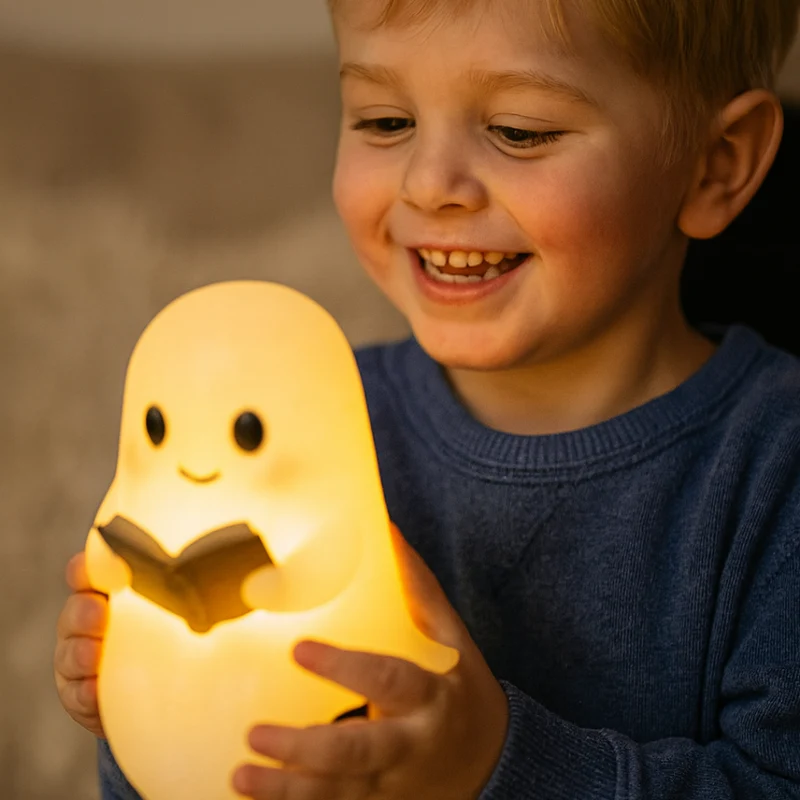 Spookjes Nachtlampje Handgemaakt Keramiek Warm Wit LED Sfeerverlichting Slaapkamer Cadeau | Sansoti