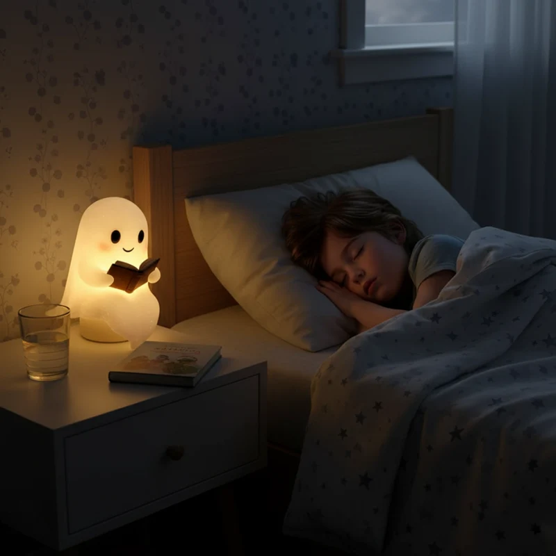 Spookjes Nachtlampje Handgemaakt Keramiek Warm Wit LED Sfeerverlichting Slaapkamer Cadeau | Sansoti