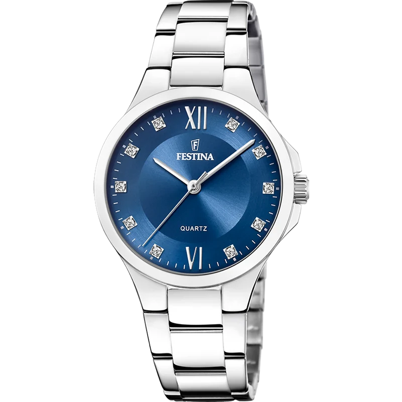 Festina Mademoiselle F20582/3 Damenuhr Blau • Mineralglas • Edelstahlgehäuse