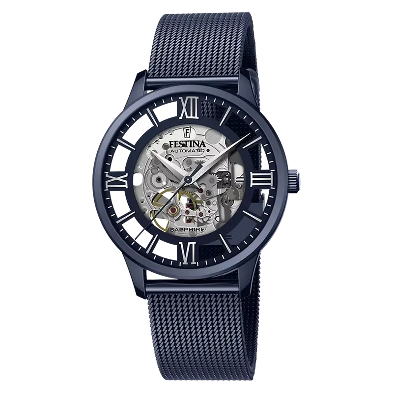 Festina F20574/1 Herrenuhr Automatik Blau • Saphirglas • MIYOTA Automatikwerk