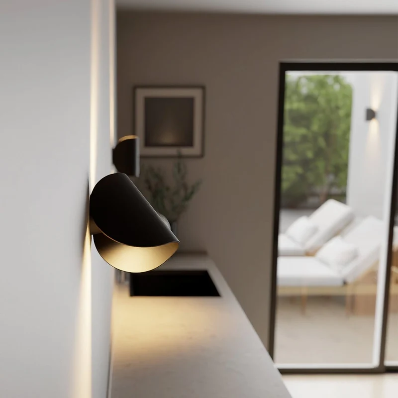 Draaibare LED-wandlamp voor Binnen & Buiten – Verstelbaar Zwart & Wit | Sansoti