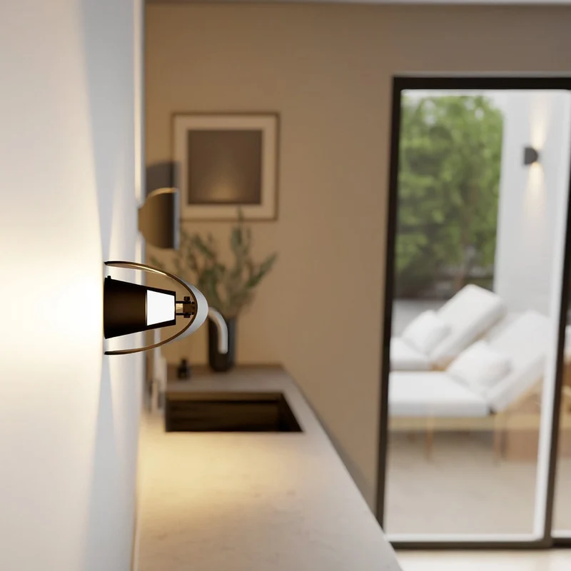 Draaibare LED-wandlamp voor Binnen & Buiten – Verstelbaar Zwart & Wit | Sansoti