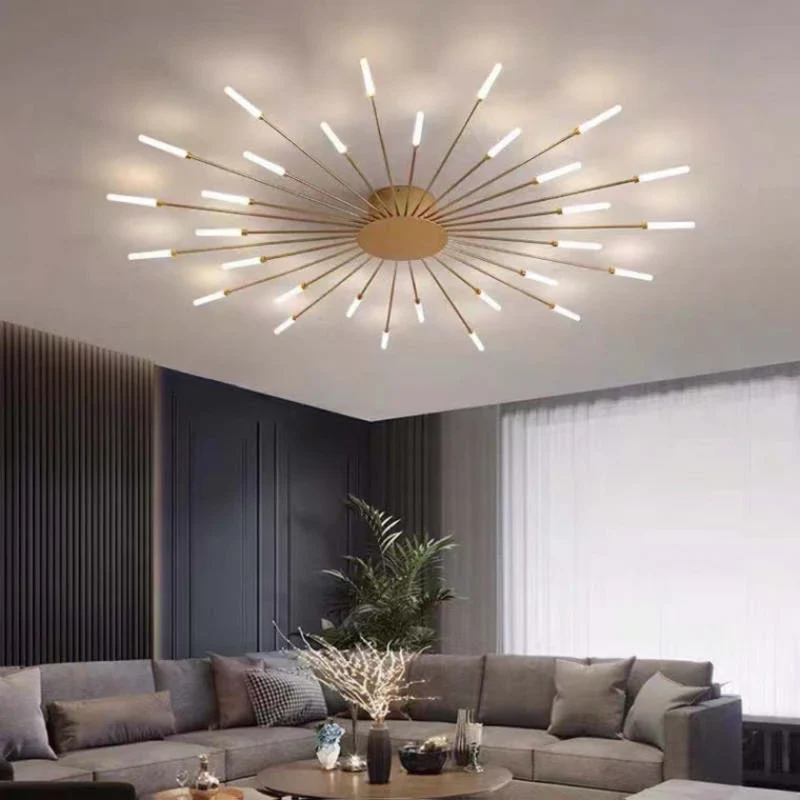 Moderne Grote LED Plafondlamp Wit & Acryl 12-42 Lampen Binnen 107.6-161.5 sq ft | Sansoti