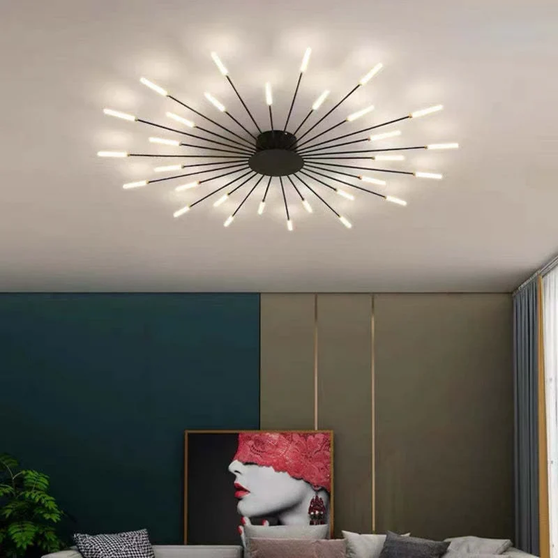 Moderne Grote LED Plafondlamp Wit & Acryl 12-42 Lampen Binnen 107.6-161.5 sq ft | Sansoti