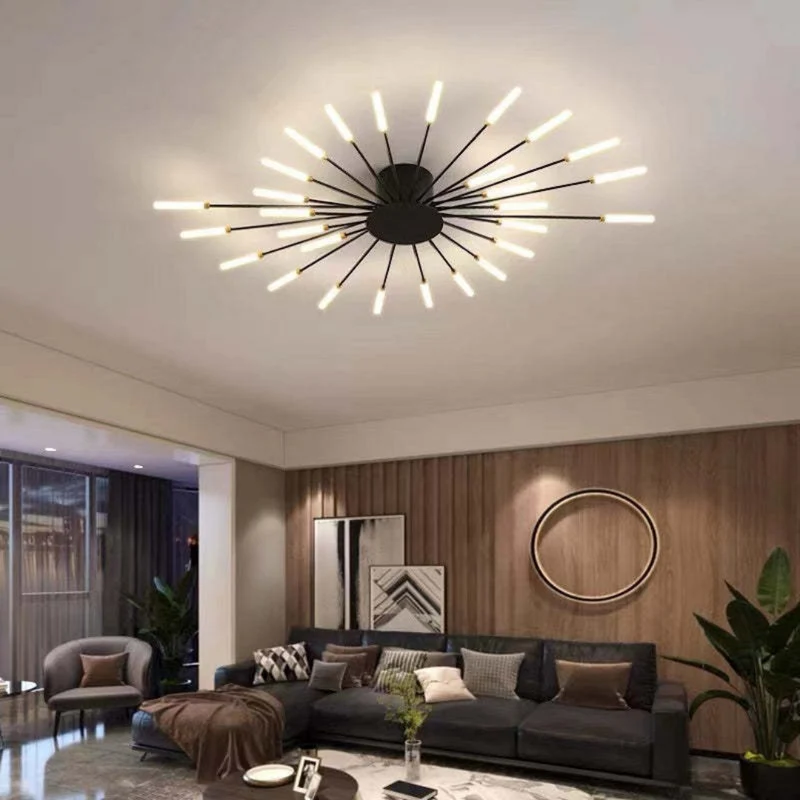 Moderne Grote LED Plafondlamp Wit & Acryl 12-42 Lampen Binnen 107.6-161.5 sq ft | Sansoti