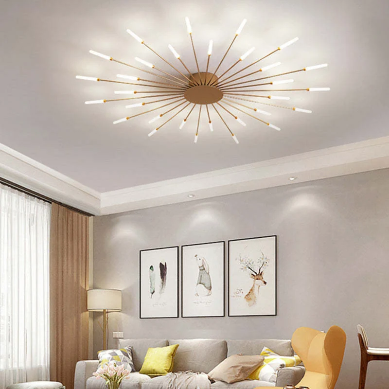 Moderne Grote LED Plafondlamp Wit & Acryl 12-42 Lampen Binnen 107.6-161.5 sq ft | Sansoti