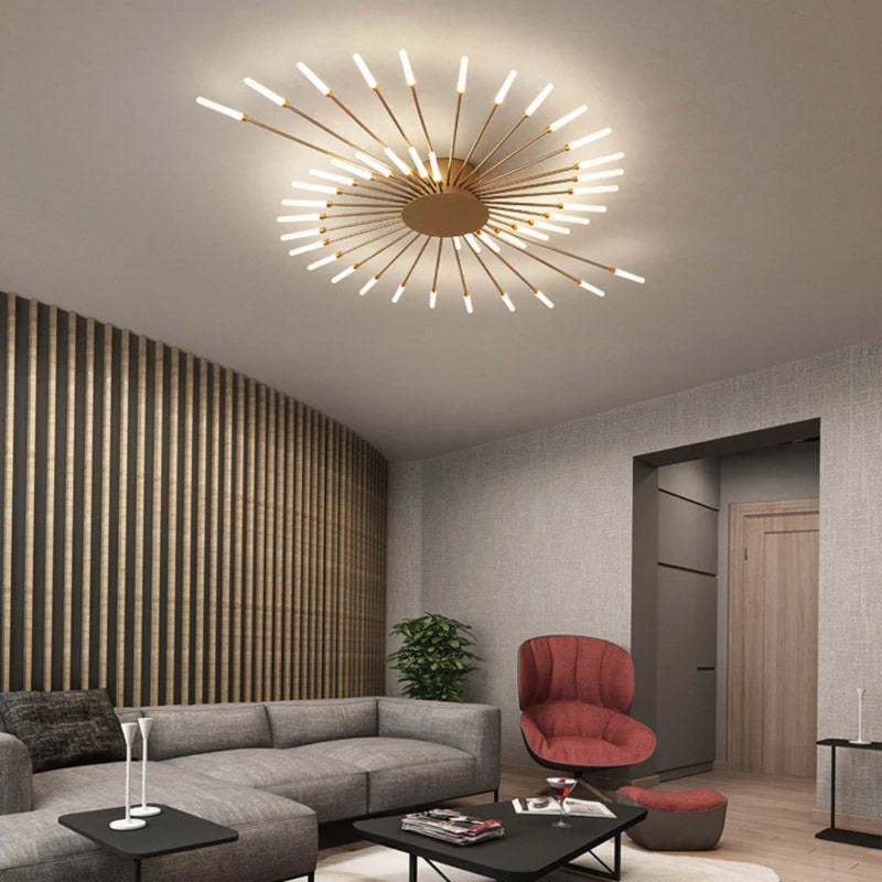 Moderne Grote LED Plafondlamp Wit & Acryl 12-42 Lampen Binnen 107.6-161.5 sq ft | Sansoti