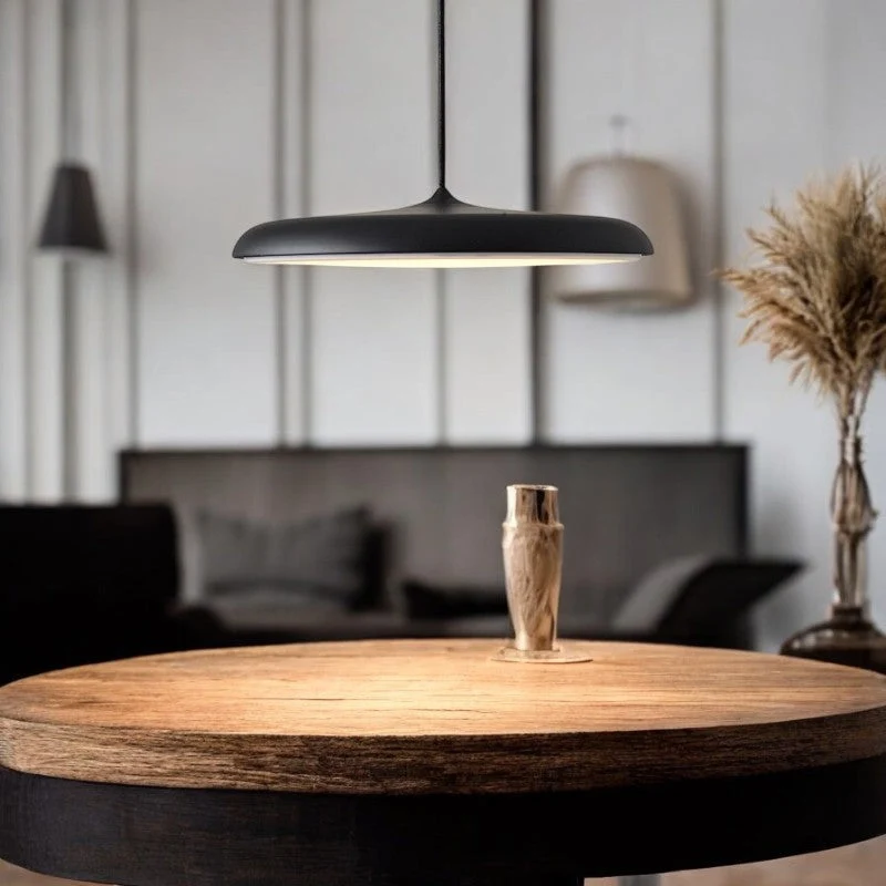 Scandinavische Hanglamp LED Minimalistisch Wit Zwart Grijs Blauw Rosé Goud voor Eettafel Woonkamer Modern Energiezuinig Verlichtingsdesign Ø25cm Ø40cm Aluminium | Sansoti