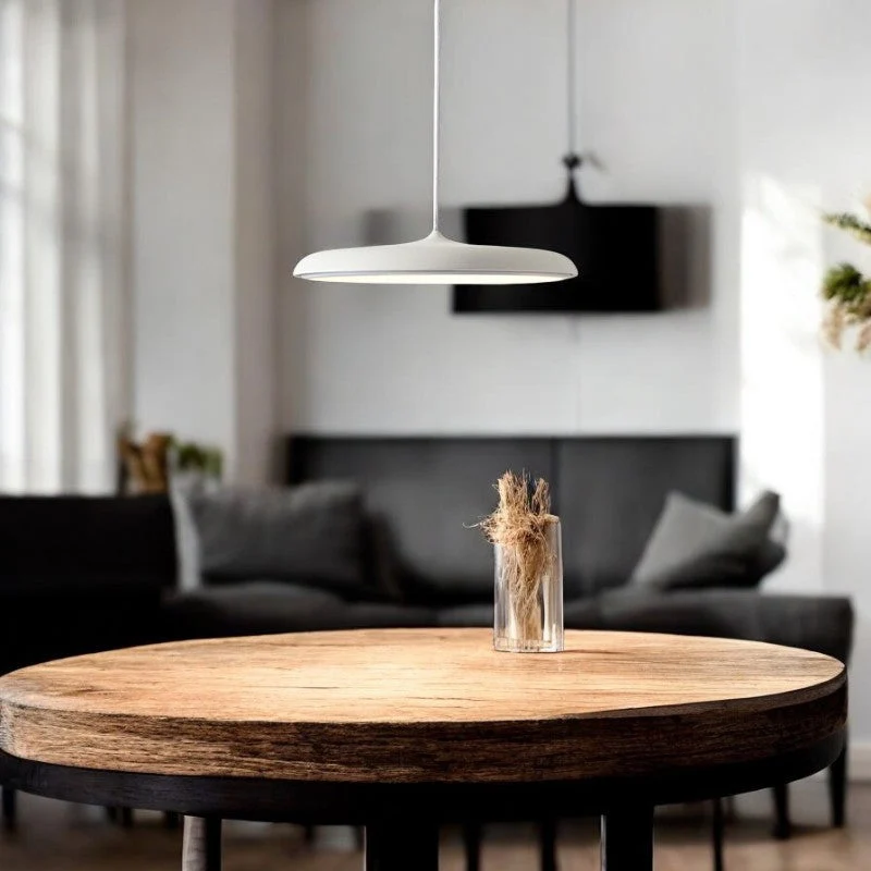 Scandinavische Hanglamp LED Minimalistisch Wit Zwart Grijs Blauw Rosé Goud voor Eettafel Woonkamer Modern Energiezuinig Verlichtingsdesign Ø25cm Ø40cm Aluminium | Sansoti