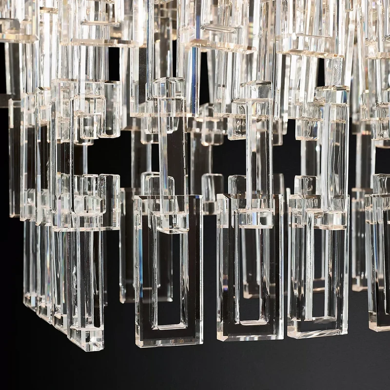 Kristallen Kroonluchter Meerdere Lagen Messing Glas Rond Plafond Verlichting Luxe Eetkamer Woonkamer Design | Sansoti