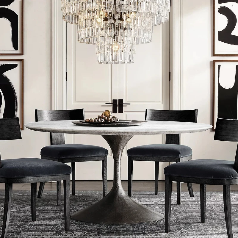 Kristallen Kroonluchter Meerdere Lagen Messing Glas Rond Plafond Verlichting Luxe Eetkamer Woonkamer Design | Sansoti