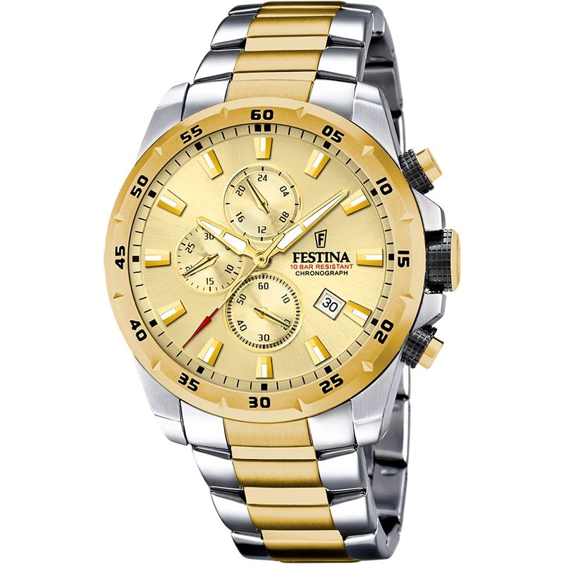 Festina F20562/1 Herren Chronograph • Edelstahlgehäuse • 10 ATM Wasserdicht