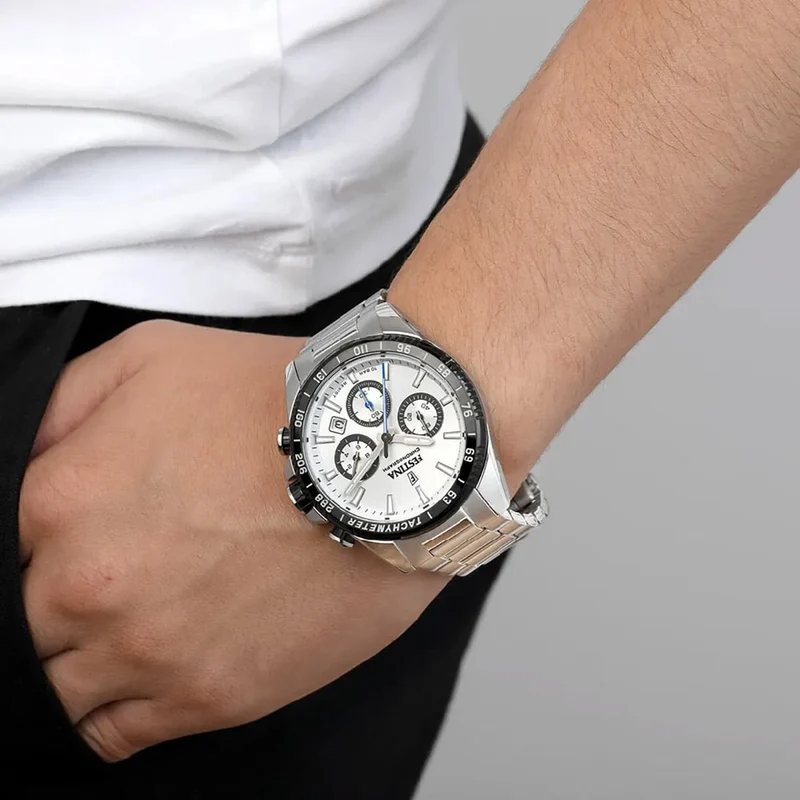 Festina Timeless Chronograph F20560/1 Herrenuhr Silber • Chronographenwerk • 10 ATM wasserdicht
