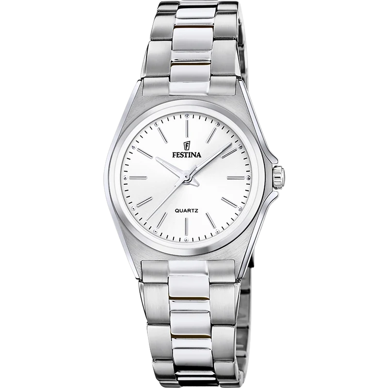 Festina Classics F20553/2 Damenuhr Weiß • Mineralglas • Edelstahlarmband