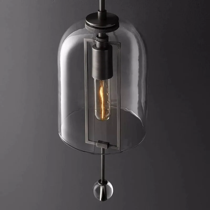 Sculptuur Wandlamp Glazen Bol Balans Design 58cm 73cm Vintage Messing Zwart Nikkel Woonkamer Slaapkamer | Sansoti