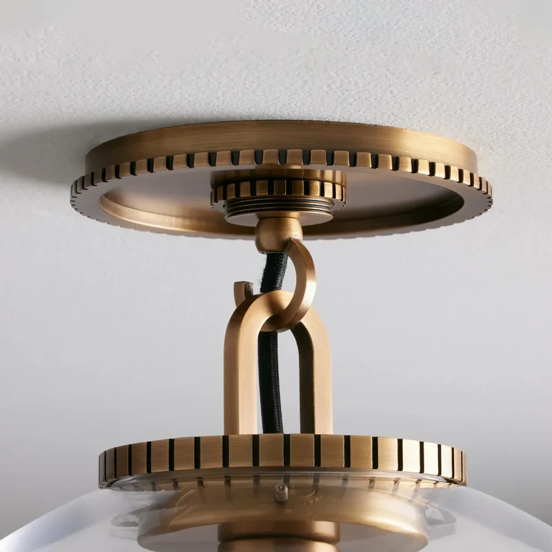 Plafondlamp Bol Glas Staal Moderne Armatuur Woonkamer Slaapkamer Eetkamer Pendel Sfeervolle Plafondverlichting | Sansoti