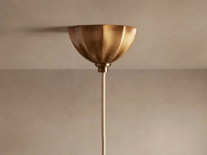 Glazen Hanglamp Crèmewit Messing Vintage Stijl 12-20 cm Eethoek Hal Woonruimte Sfeerverlichting Retro | Sansoti