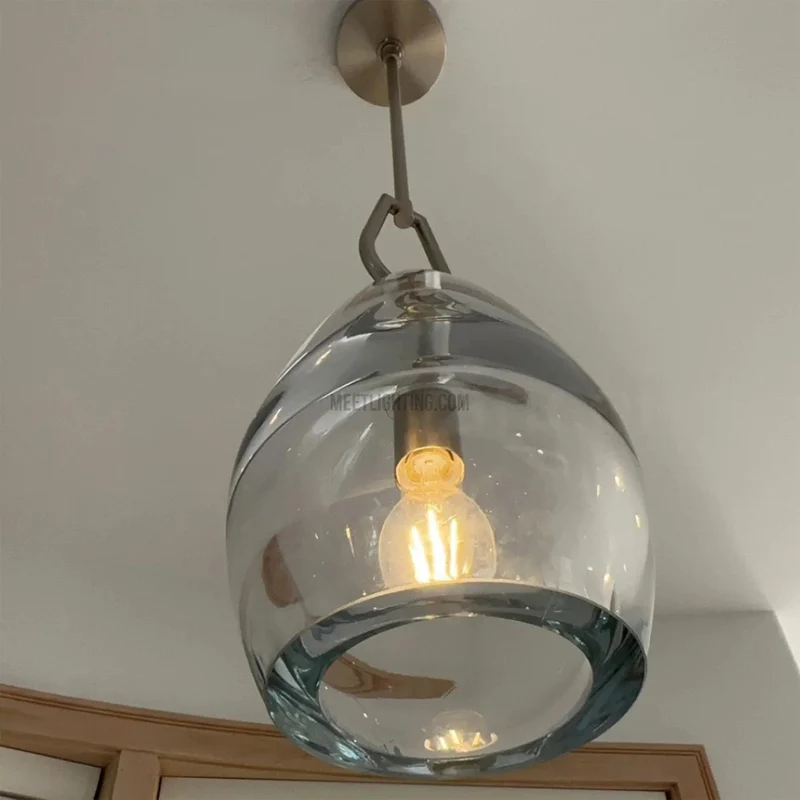 Kristallen Hanglamp met Glazen Kap Verstelbaar Messing Nikkel Zwart Eetkamer Woonkamer Plafondverlichting | Sansoti