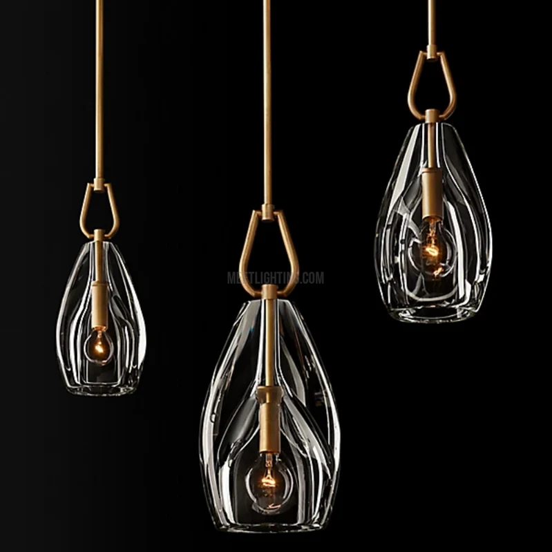 Kristallen Hanglamp met Glazen Kap Verstelbaar Messing Nikkel Zwart Eetkamer Woonkamer Plafondverlichting | Sansoti