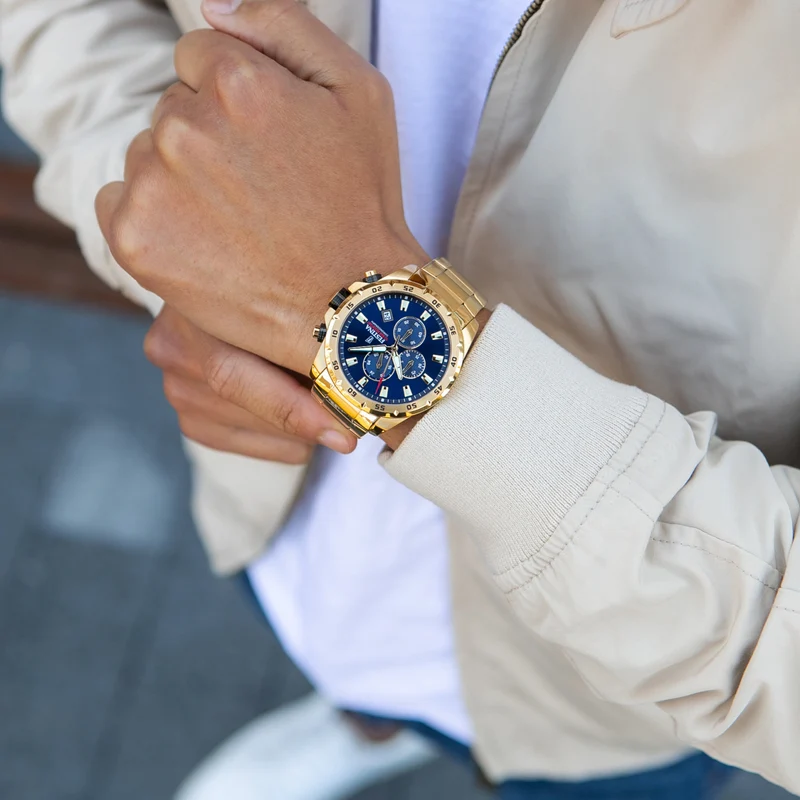 Festina F20541/2 Timeless Chronograph Herrenuhr Blau • Chronographenfunktion • Edelstahlgehäuse