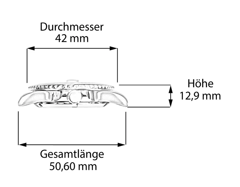 Messerschmitt ME-98294SQ-RS Herrenuhr Flieger x Taucher • Saphirglas mit Lupe • Schweizer Quarzwerk
