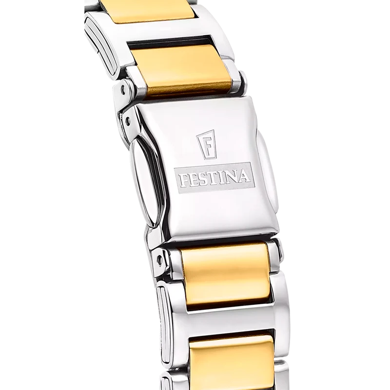 Festina Mademoiselle F16937/G Damenuhr Zweifarbig • Quarzwerk • Mineralglas