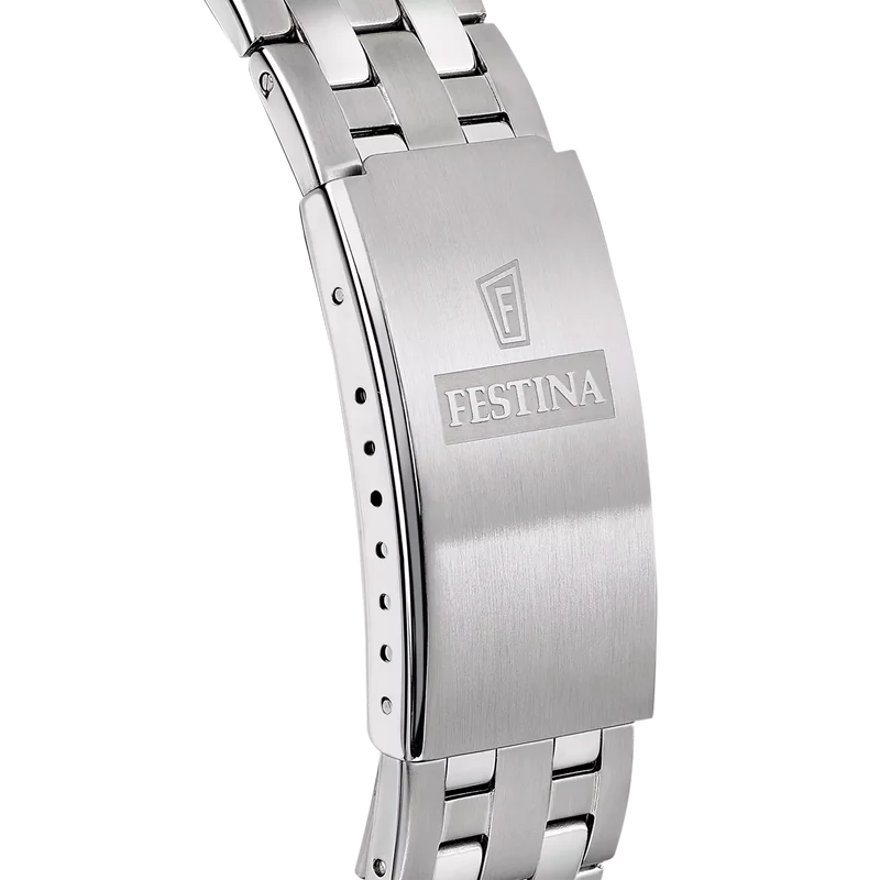 Festina Classics F20357/G Herrenuhr Rot • Quarzwerk • Edelstahlarmband