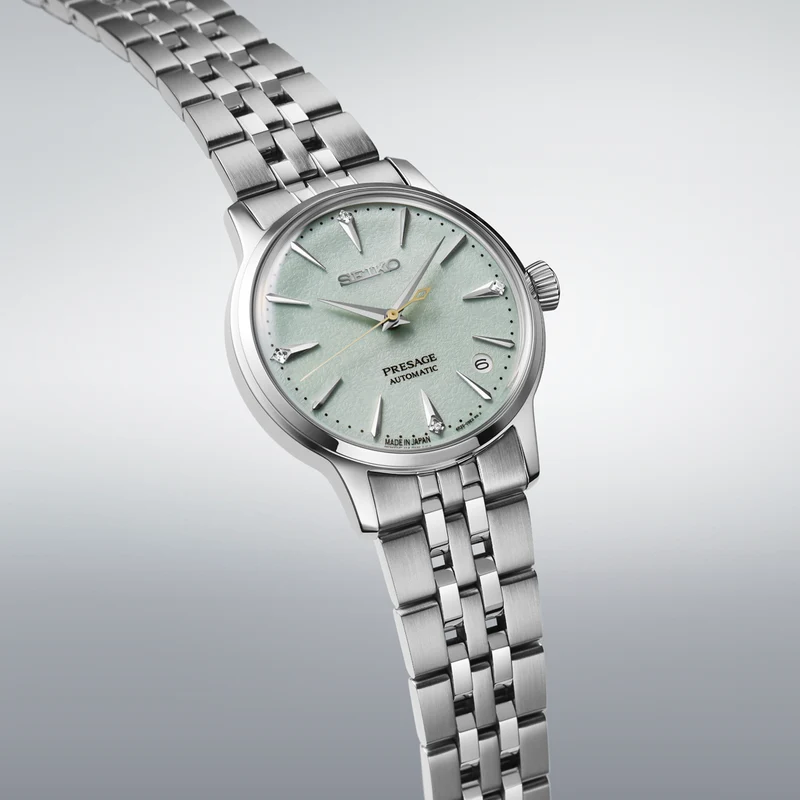 Seiko SRPL63J1 Damenuhr Presage Cocktail Time Frozen Mojito • Automatik mit Diamant-Zifferblatt • 5 bar Wasserdicht