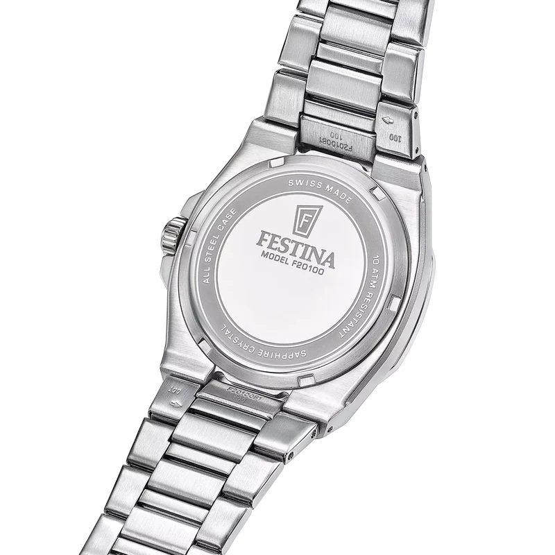 Festina Swiss Made Classic F20100/1 Herrenuhr Silber • Saphirglas • Super-LumiNova