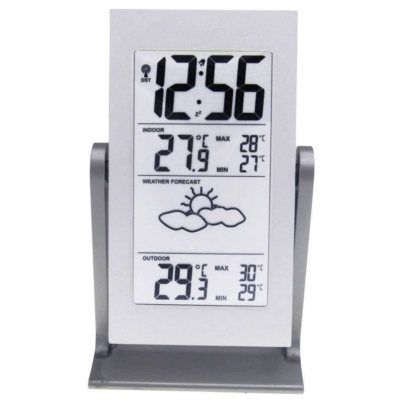 Wetterstation - Funkuhr - Anzeige der Innen- und Außentemperatur - Wettervorhersage mit Piktogrammen - Technoline WS 9135