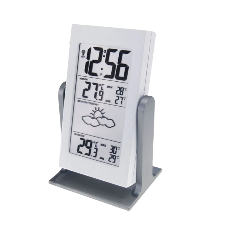 Wetterstation - Funkuhr - Anzeige der Innen- und Außentemperatur - Wettervorhersage mit Piktogrammen - Technoline WS 9135