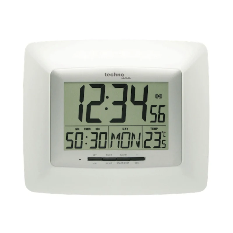 Funkwecker - Stoppuhrfunktion - Datum und Temperatur - Technoline WS 8100