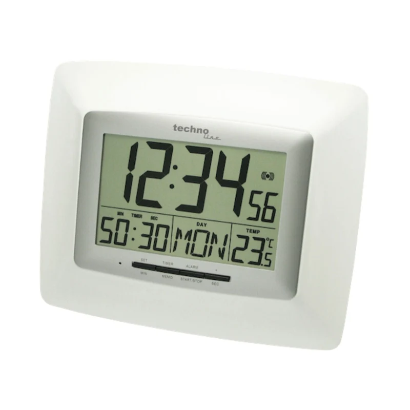 Funkwecker - Stoppuhrfunktion - Datum und Temperatur - Technoline WS 8100