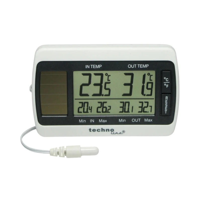 Digitale Wetterstation - Thermometer - solarbetriebenWetterstation - Technoline WS 7008