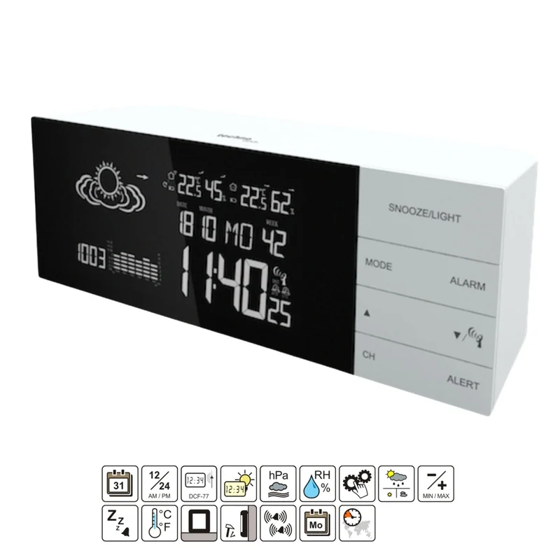 Wetterstation - Funkuhr - Alarmfunktion - Datum Technoline WS 6870