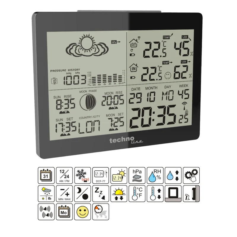 Wetterstation - Funkuhr - Technoline WS 6760