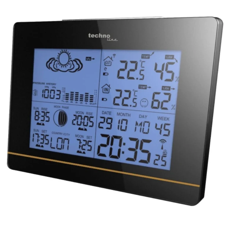 Wetterstation mit Mondphase / Thermometer / Hygrometer - Technoline WS 6750