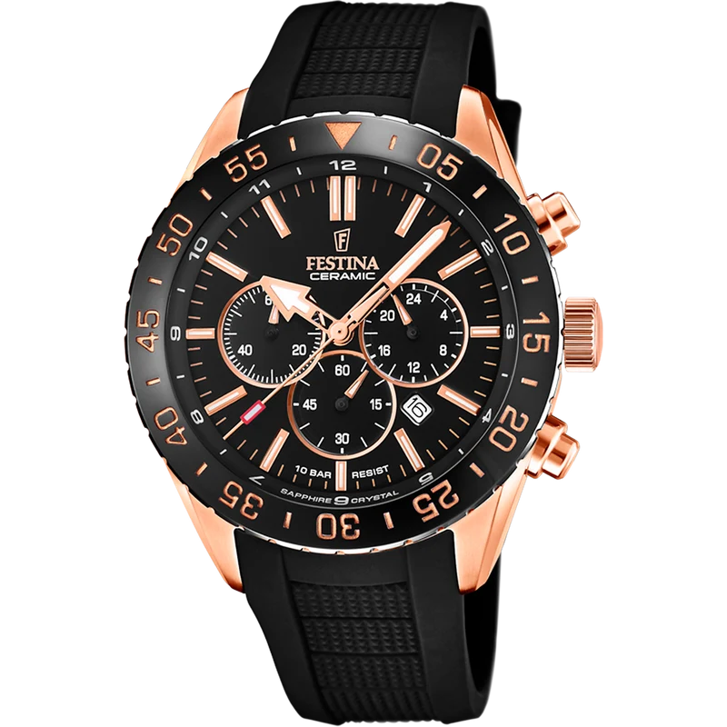 Festina Ceramic F20516/2 Herrenuhr • Saphirglas • Keramik-Chronograph