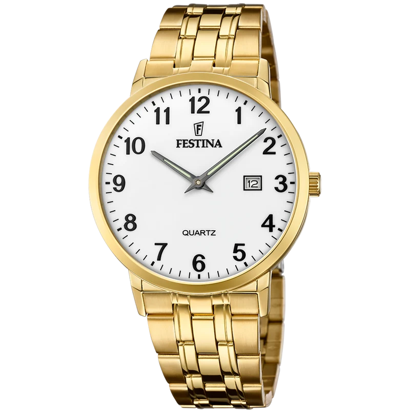 Festina Classics F20513/1 Herrenuhr Weiß • Mineralglas • Quarzwerk
