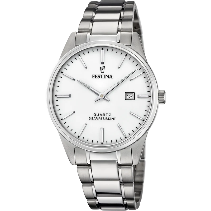 Festina Classics F20511/2 Herrenuhr Silber • Klassisches Quarzwerk • Edelstahlarmband
