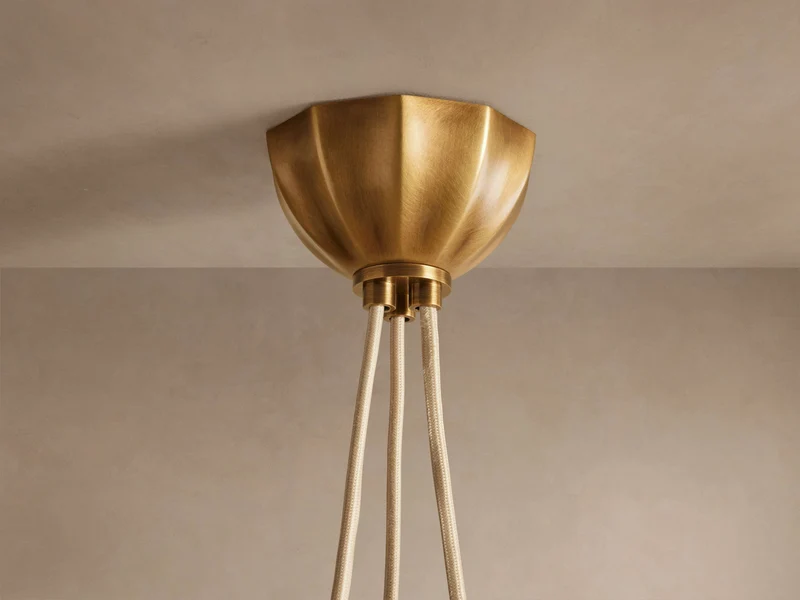 Kroonluchter Messing Crèmeglas Meerdere Bollen Verstelbare Ophanging Vintage Stijl Sfeervol Woonkamer | Sansoti